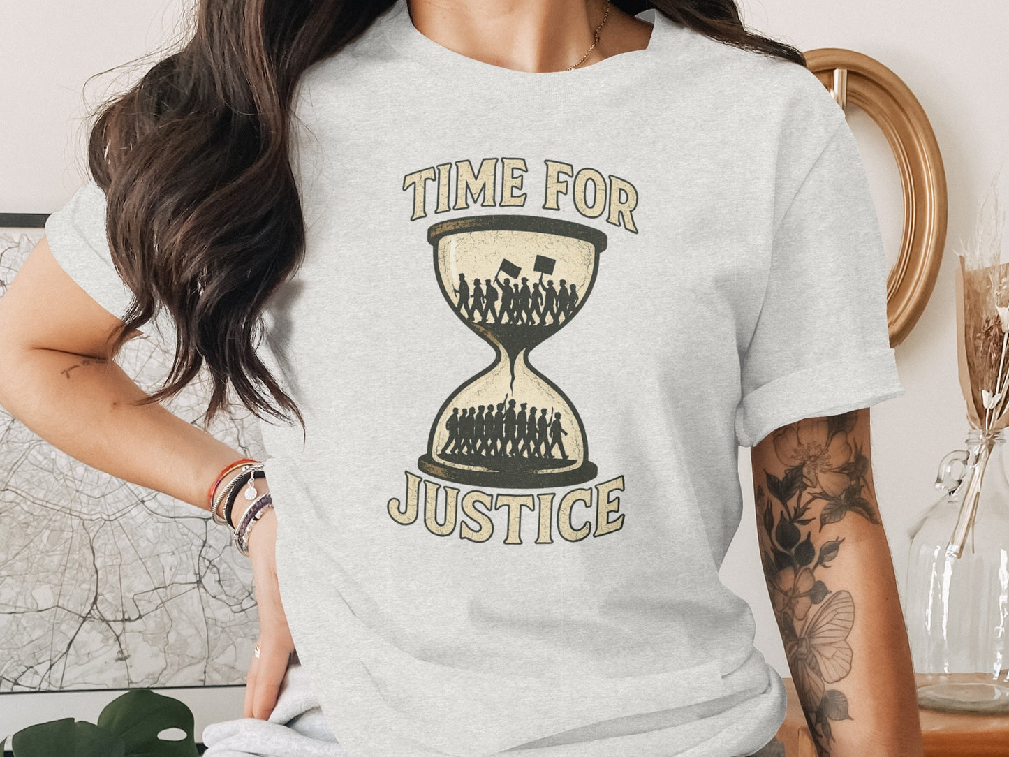 Time For Justice Hourglass Graphic Tee Shirt product