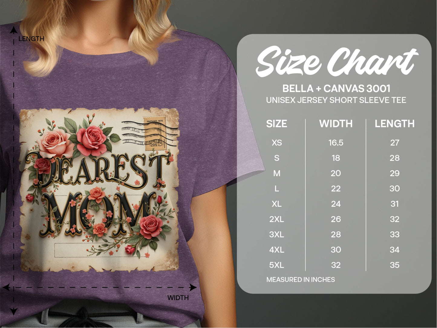 Dearest Mom Graphic Bella + Canvas 3001 Tee product