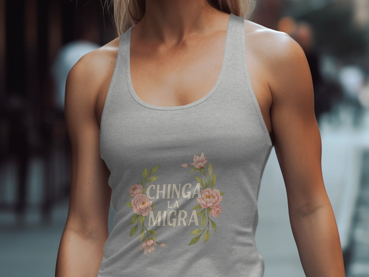 Chinga La Migra Floral Graphic Tank Top product