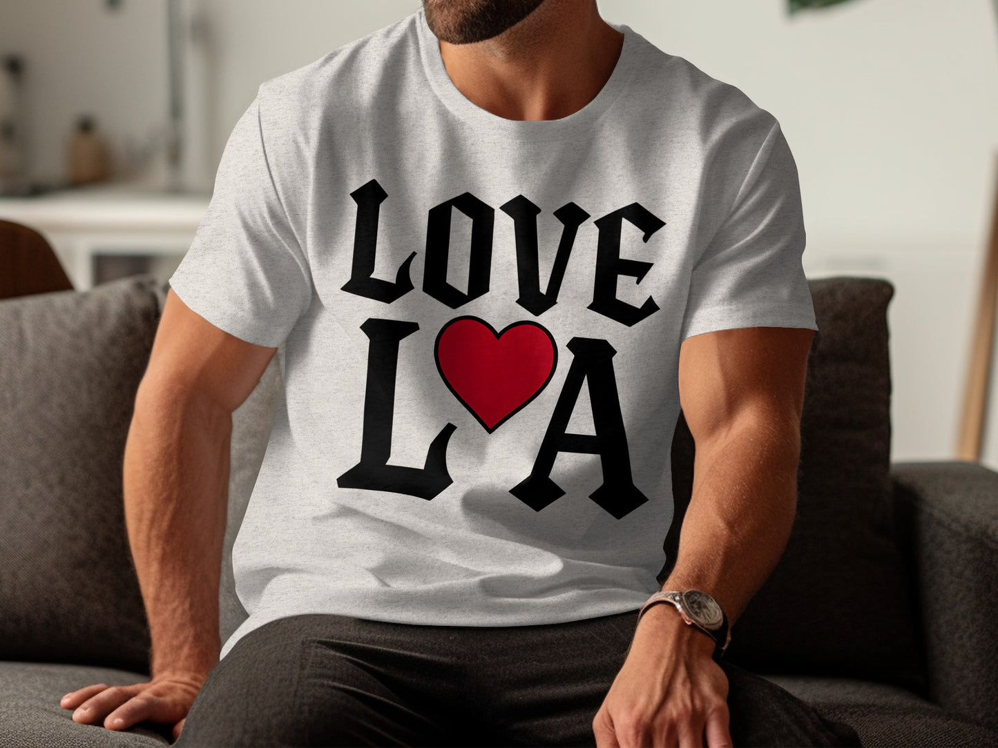 Love LA Graphic Tee Shirt Casual Wear Apparel Product