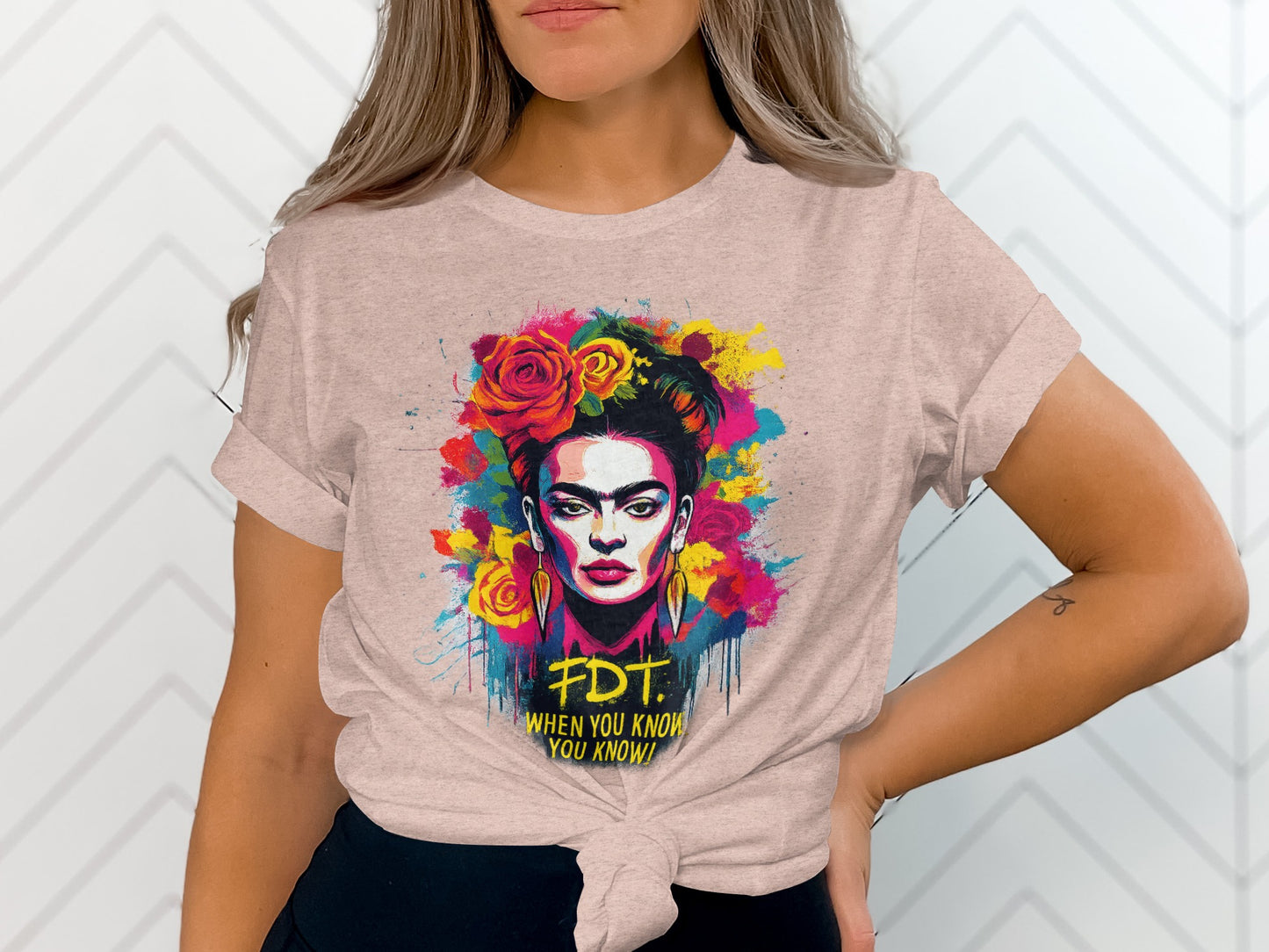 Colorful Artistic Portrait Statement Shirt product