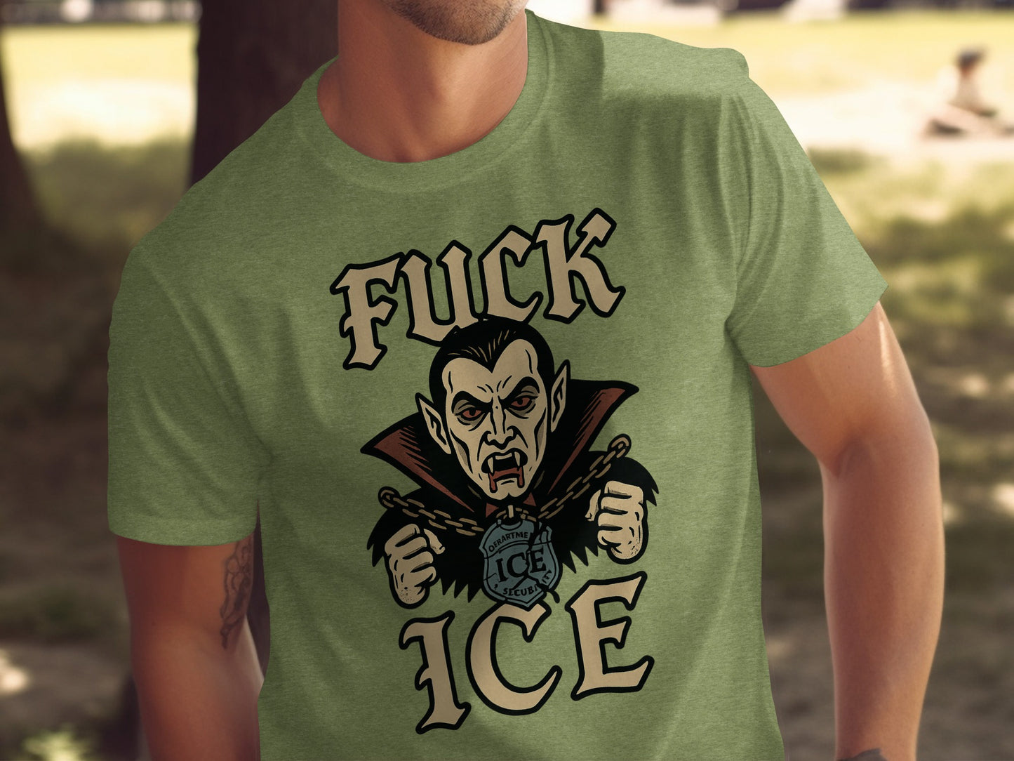 Dracula Themed Graphic Ice Protest T-Shirt product