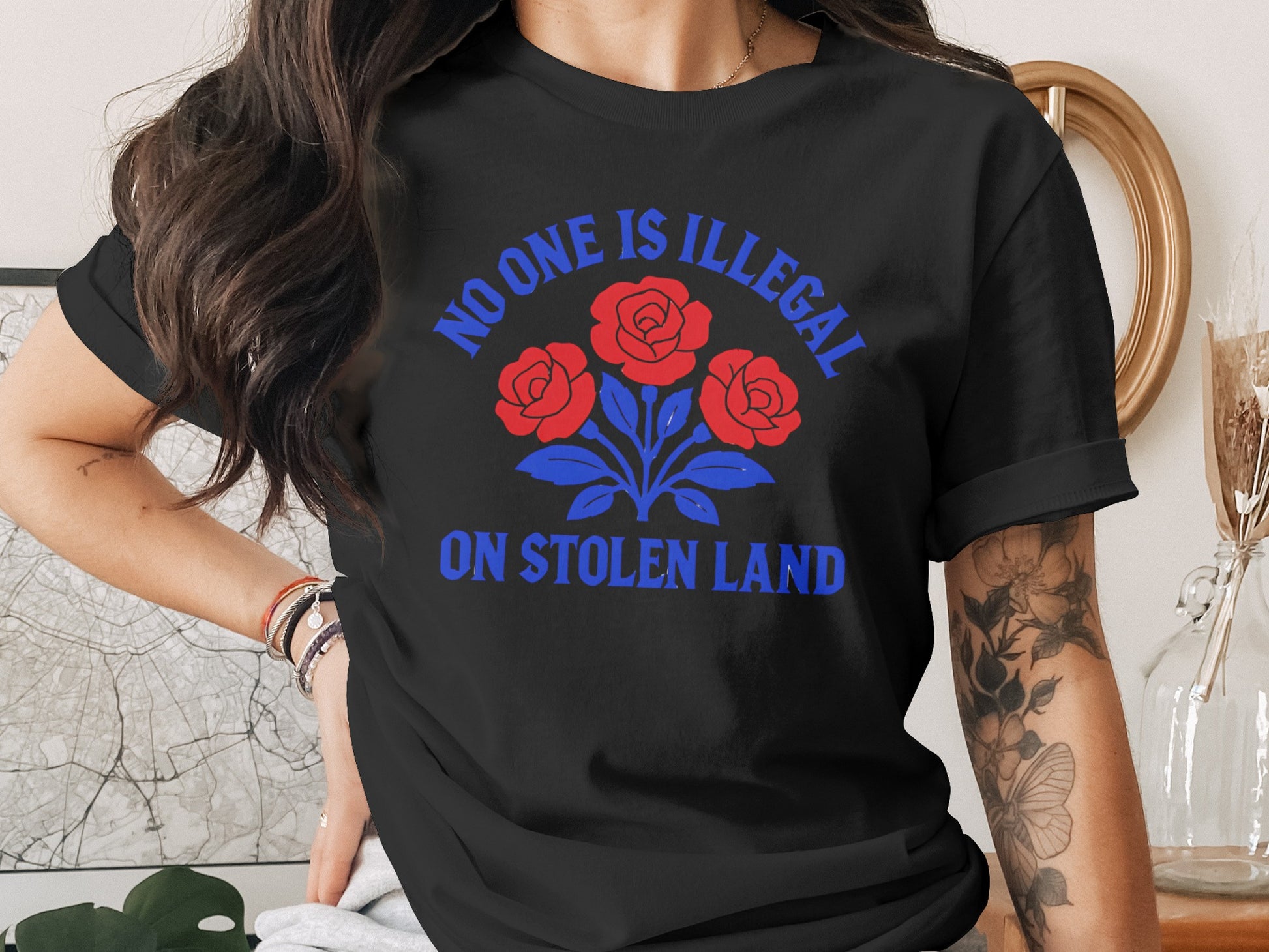 No One Is Illegal On Stolen Land T-shirt product