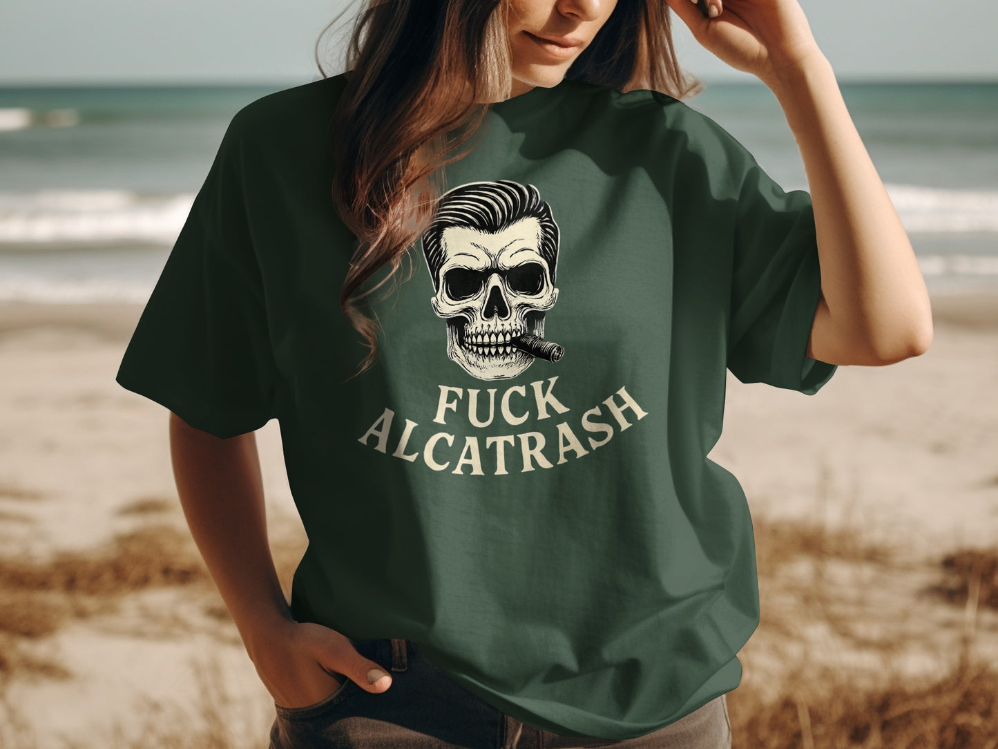 F*** Alcatrash Skull Graphic Statement T-shirt product