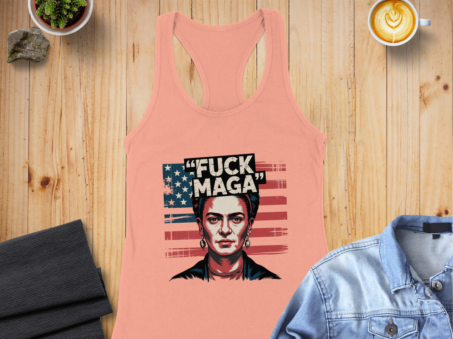 Frida Kahlo Inspired Fuck Maga Graphic Tank product