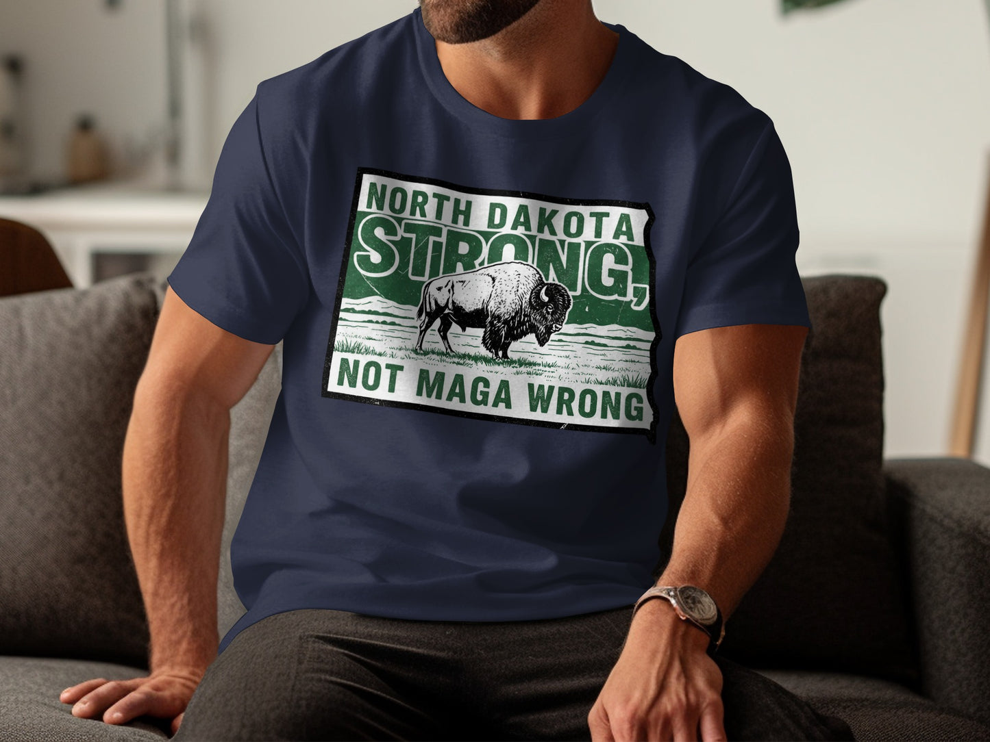 North Dakota Strong Not Maga Wrong T-shirt product