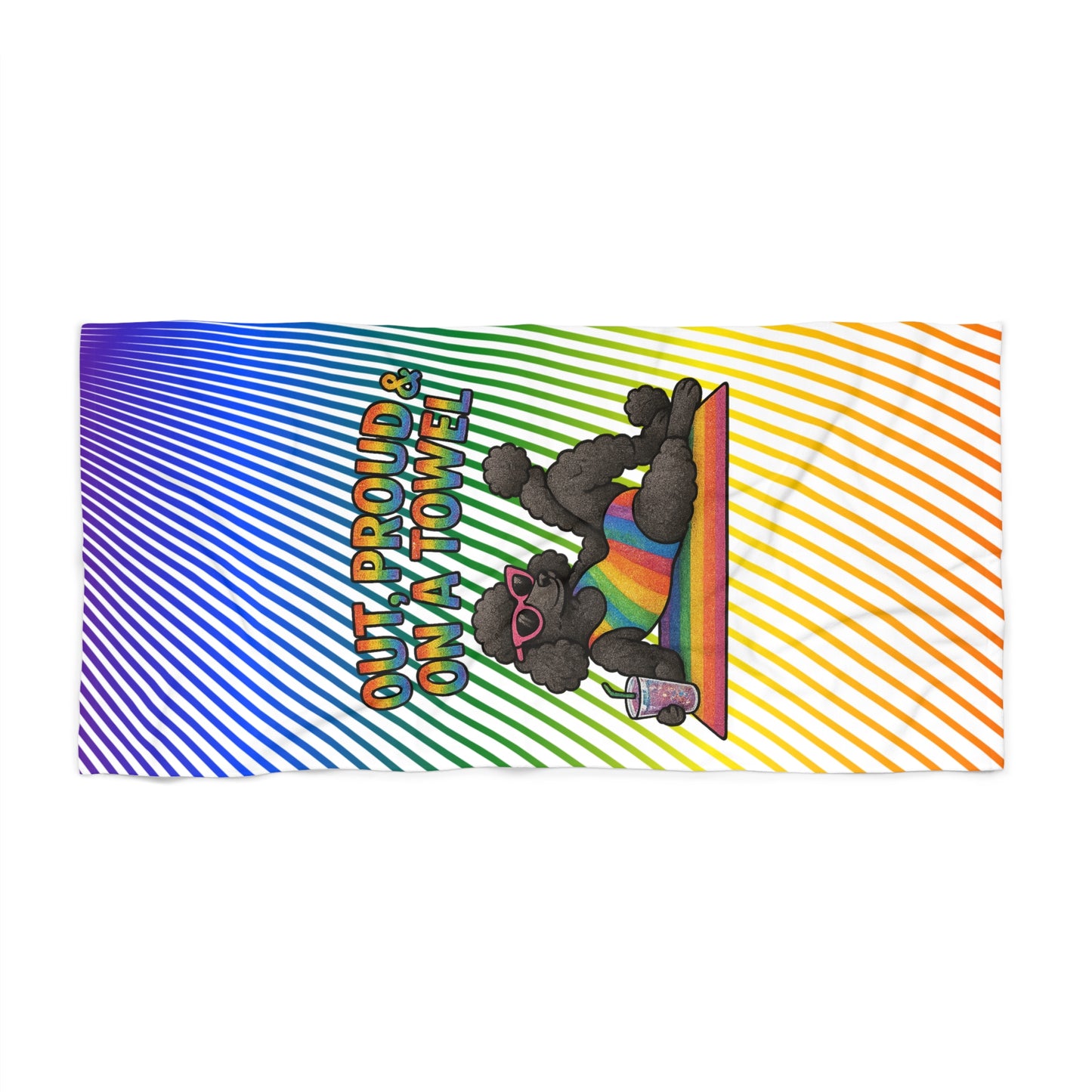 Pride towel Proud Rainbow Beach Towel, LGBTQ Pride Towel, Summer Beach Accessory, Colorful Pool Towel, Fun Gift for Pride Celebrations