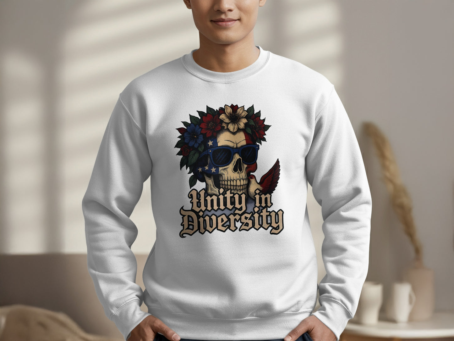 Unity In Diversity Skull Graphic Sweatshirt product