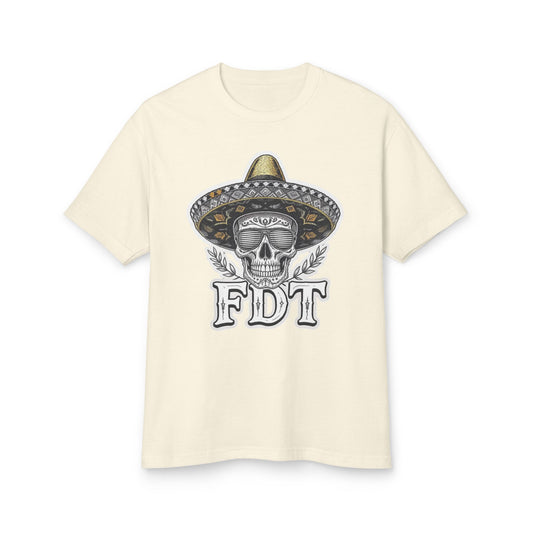 FDT Anti Trump Shirt 100% Cotton. Skull Sombrero Tee — 'FDT' Vintage Day of the Dead Graphic Shirt