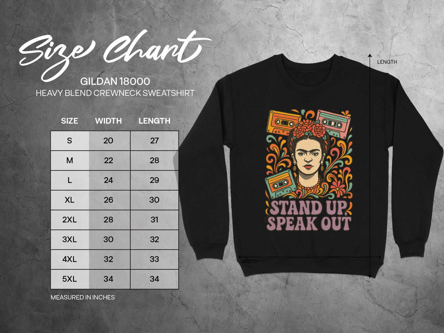 Stand Up Speak Out Gildan 18000 Heavy Blend Crewneck