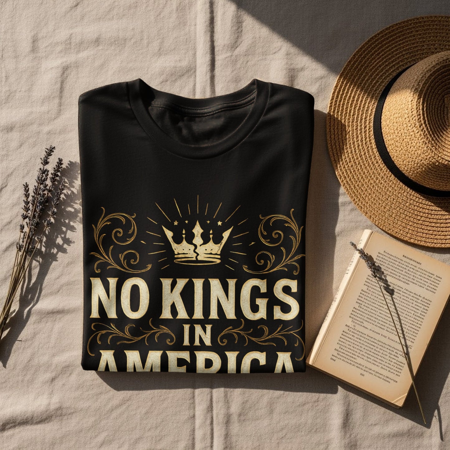 No Kings In America Crown Graphic T-Shirt product
