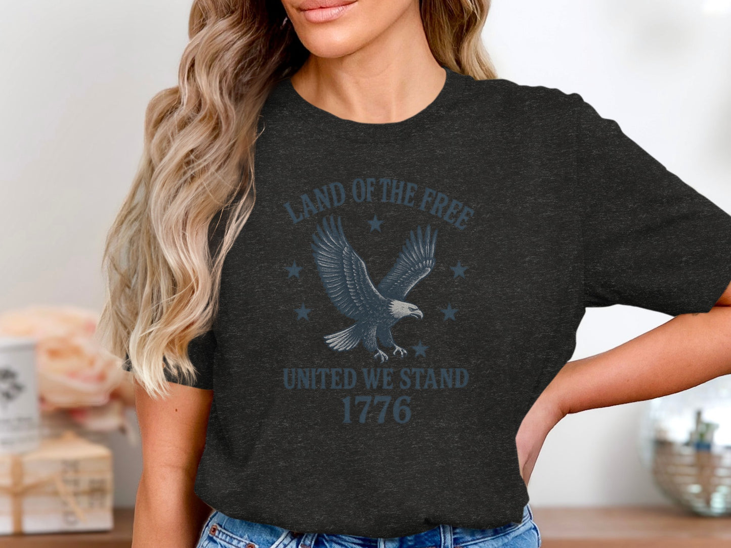 Land of the Free Eagle United We Stand 1776 shirt product type