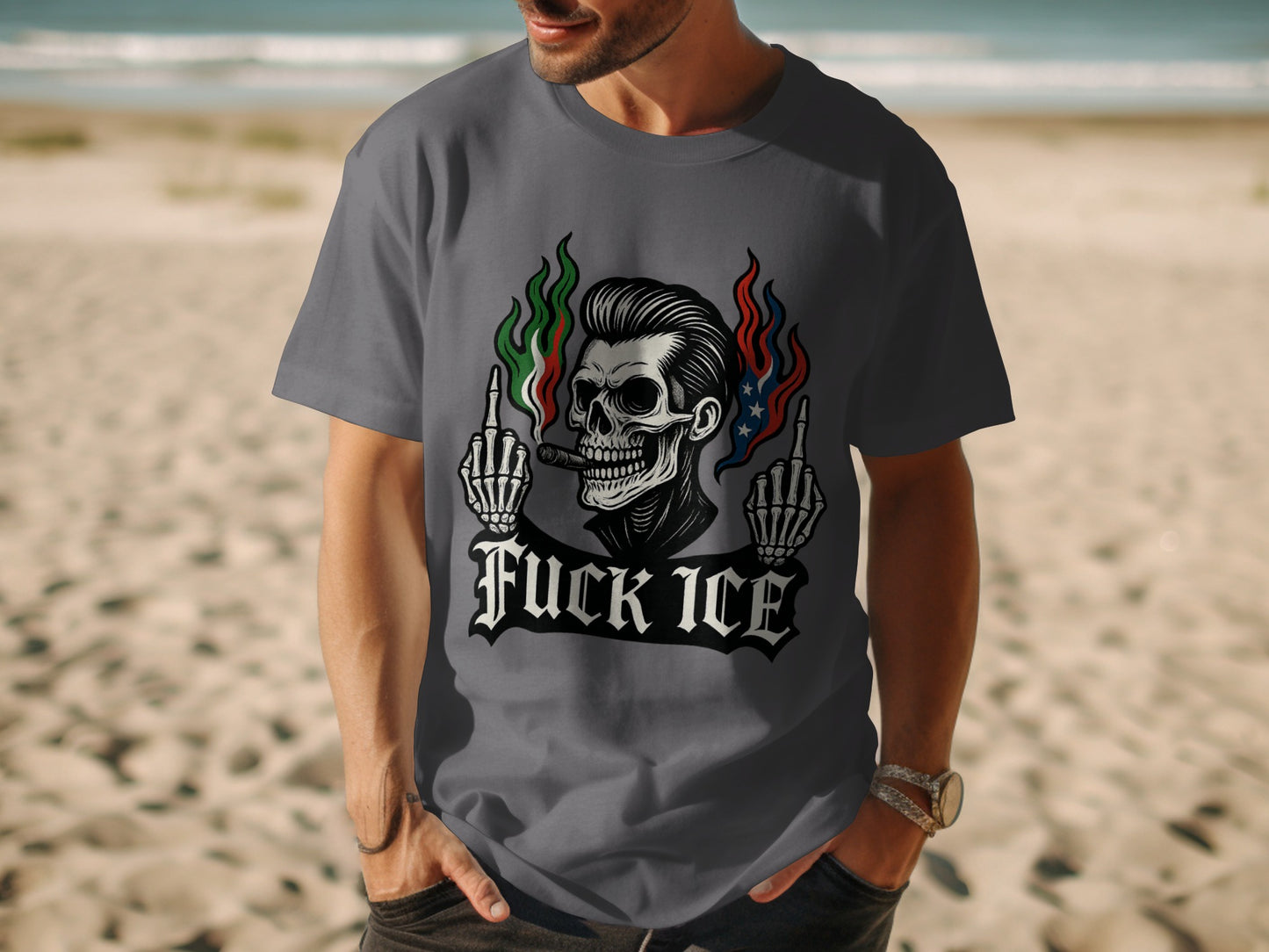 Edgy Graphic Skull Rebel Attitude Statement Shirt product