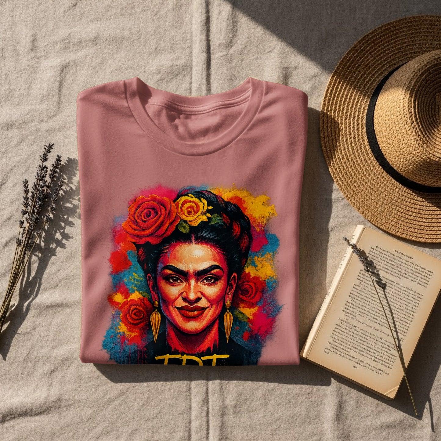 Vibrant Artistic Frida Kahlo Graphic Design T-shirt product