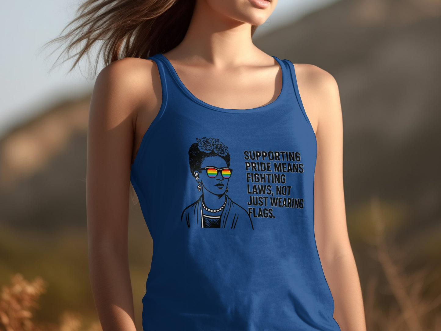 Supporting Pride Means Fighting Laws Tank Top Product