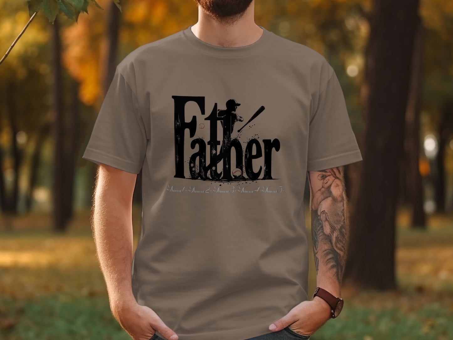 Father Text Graphic Design Casual Shirt product