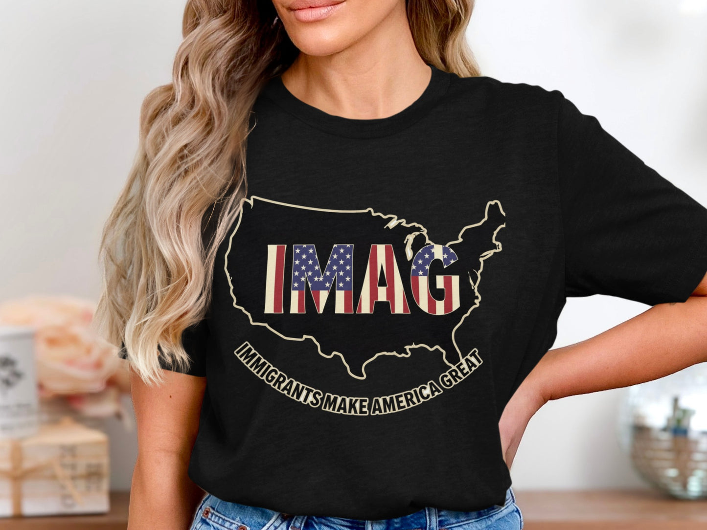 Immigrants Make America Great Map IMAG T-Shirt product