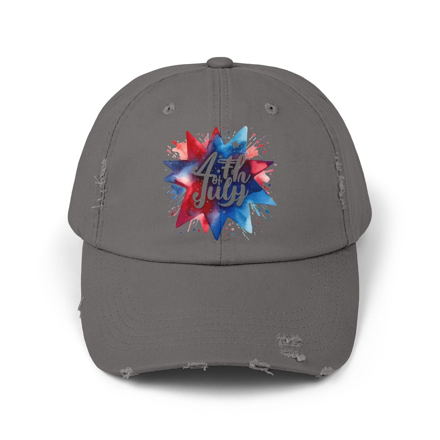 4th of July Unisex Distressed Cap - Celebratory Style for Summer Adventures