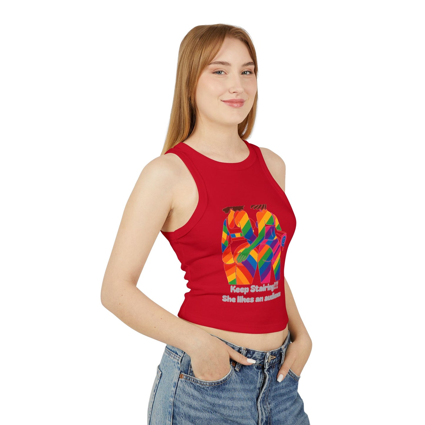 Pride tank top Vibrant Art Racerback Tank, Colorful Summer Top, LGBTQ+ Pride Apparel, Festival Wear, Casual Summer Outfit, Unique Gift Idea