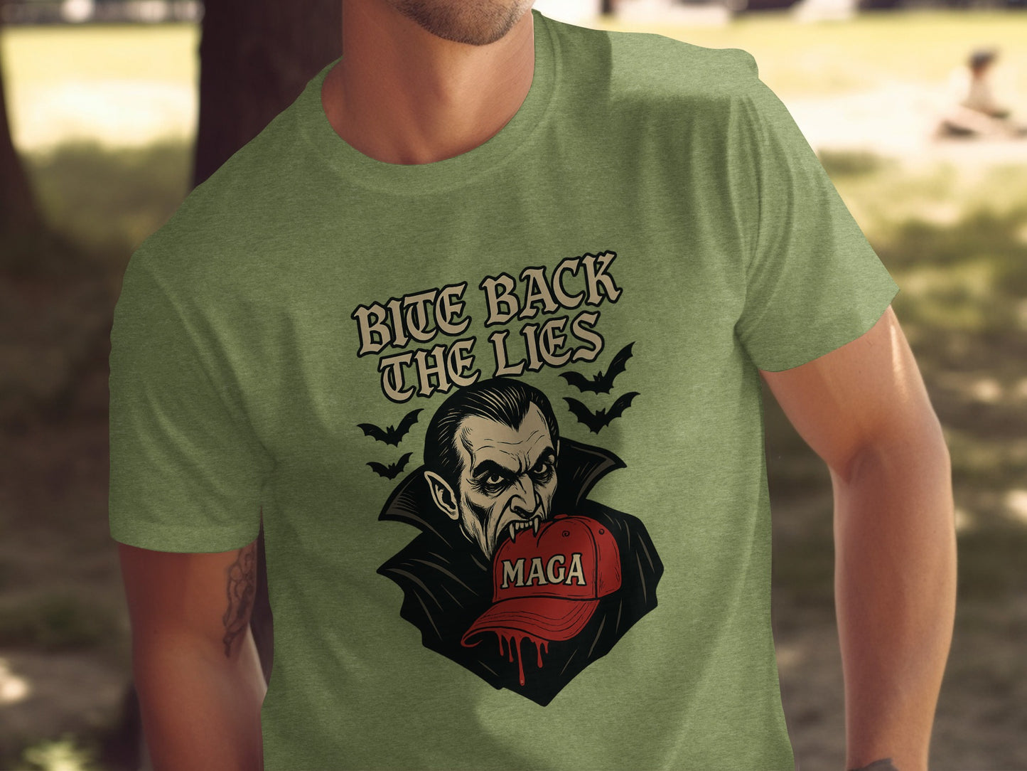 Bite Back The Lies Vampire Graphic T-Shirt product type