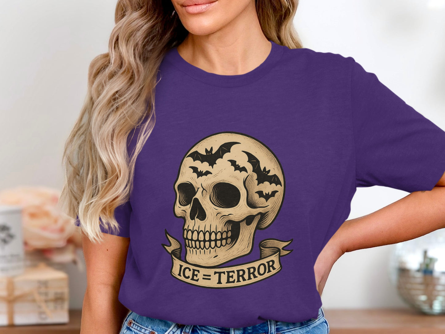 Ice Equal Terror Skull Graphic T-Shirt product type