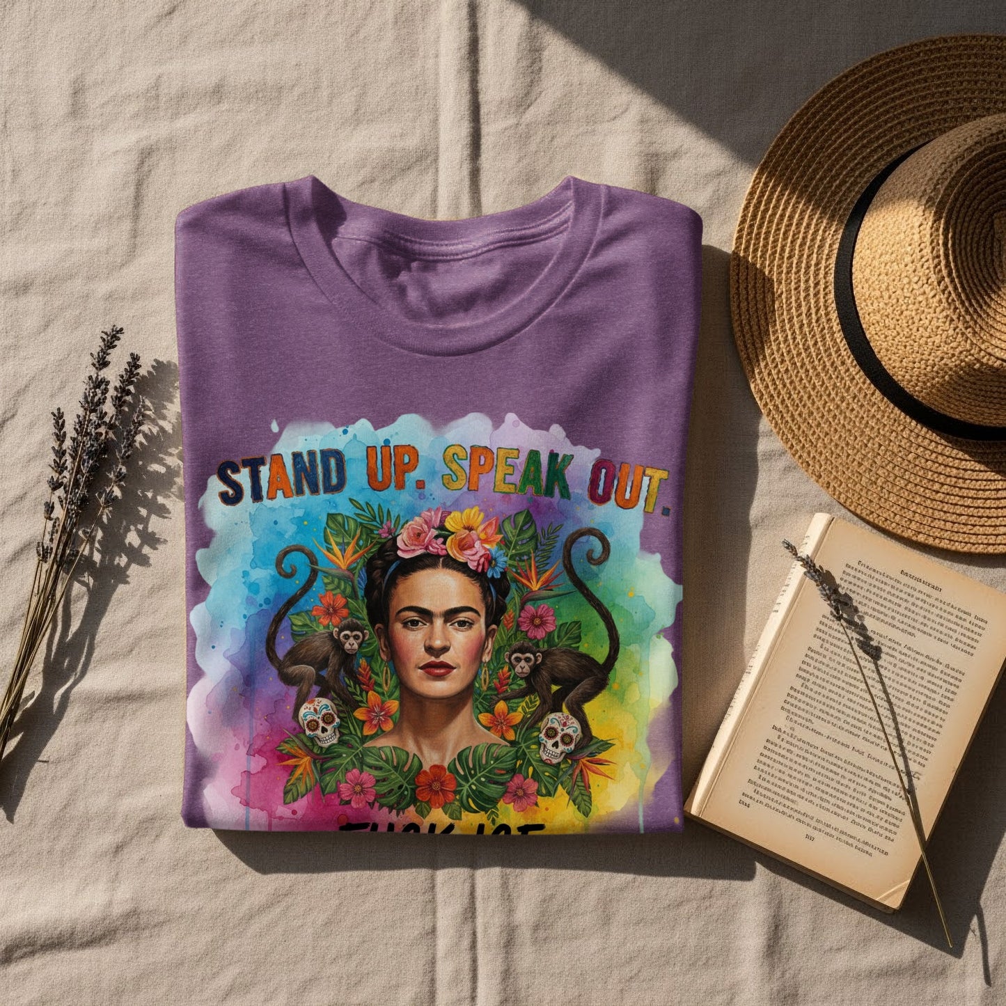 Stand Up Speak Out Colorful Art Graphic T-Shirt product