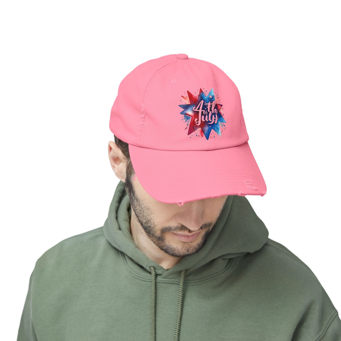 4th of July Unisex Distressed Cap - Celebratory Style for Summer Adventures