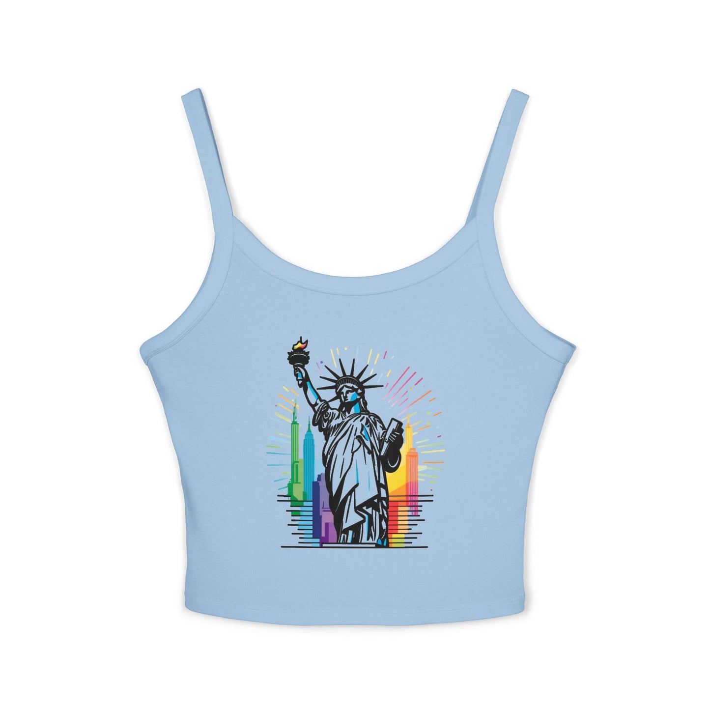 pride tank top Statue of Liberty Women's Spaghetti Strap Tank Top