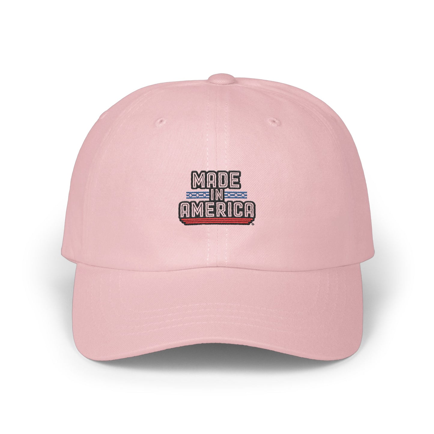 Made In America Text Design Pink Baseball Cap product