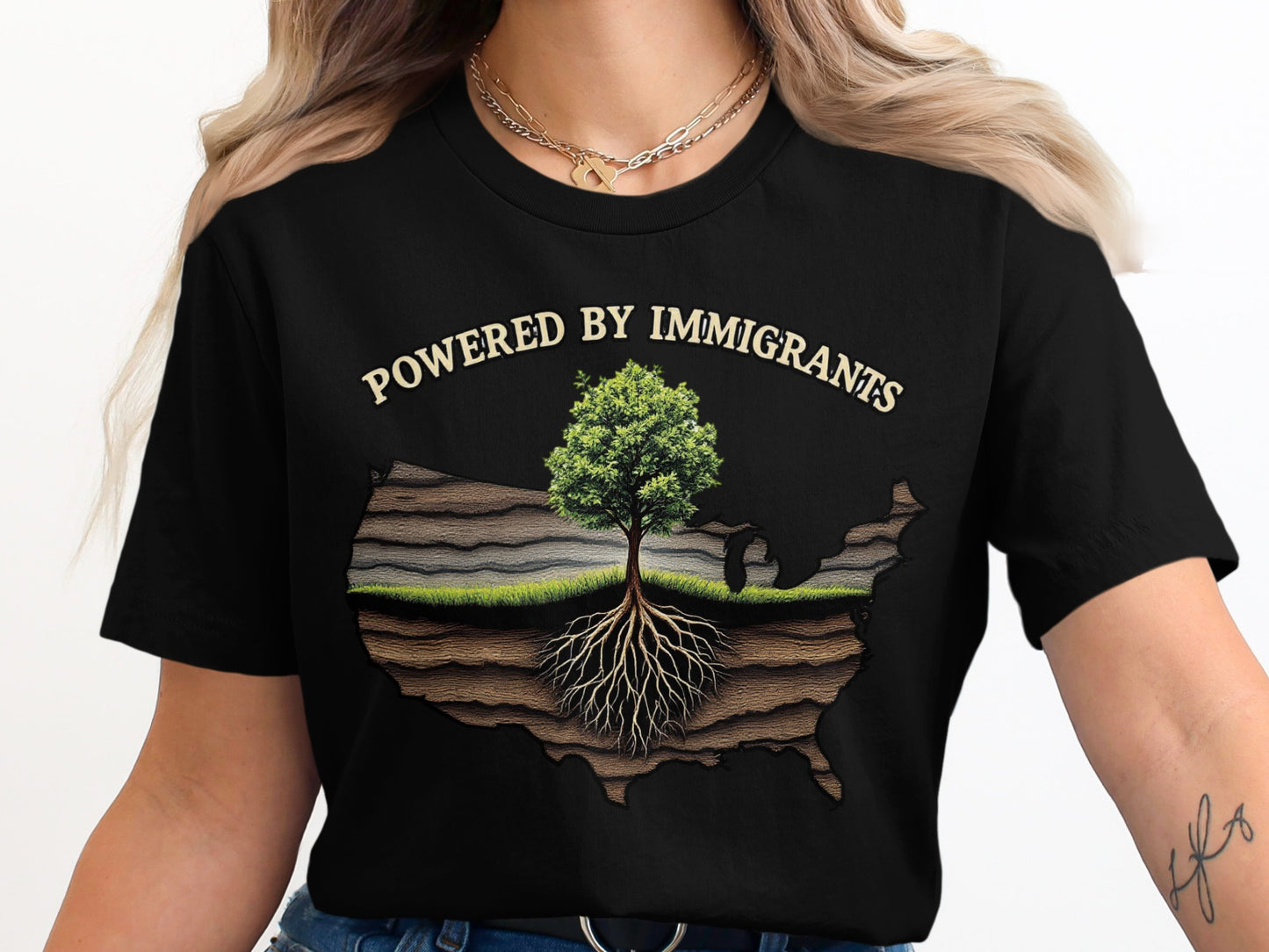 Powered by Immigrants Graphic Tee product