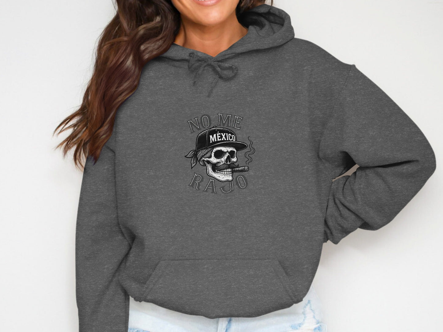 No Me Rajo Skull Design Hoodie Apparel Product