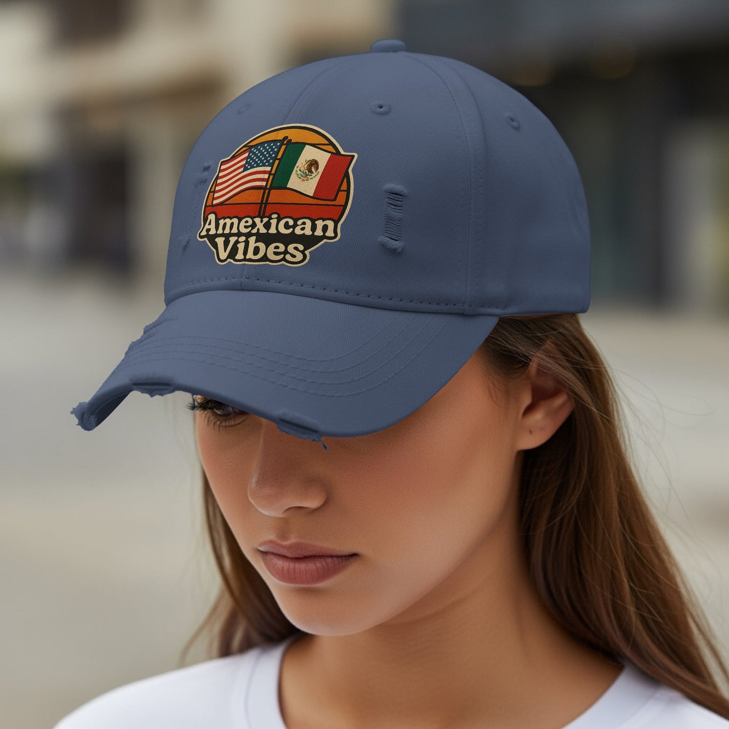 American Vibes Embroidered Adjustable Cap product type