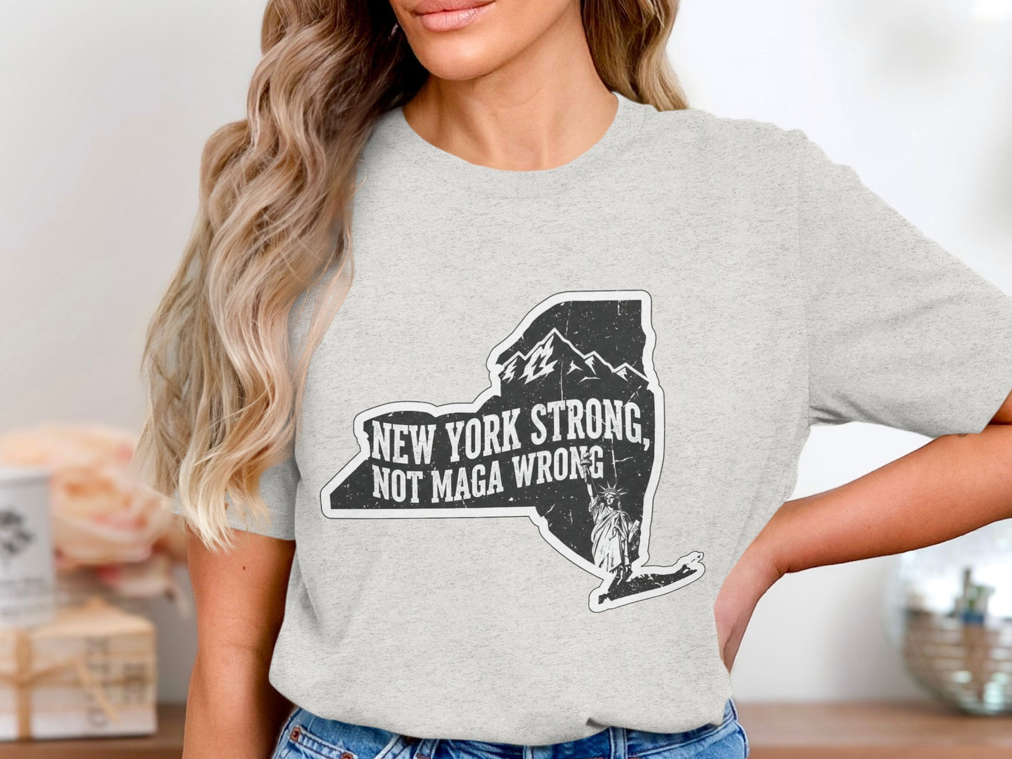 New York Strong Not MAGA Wrong Statement Shirt