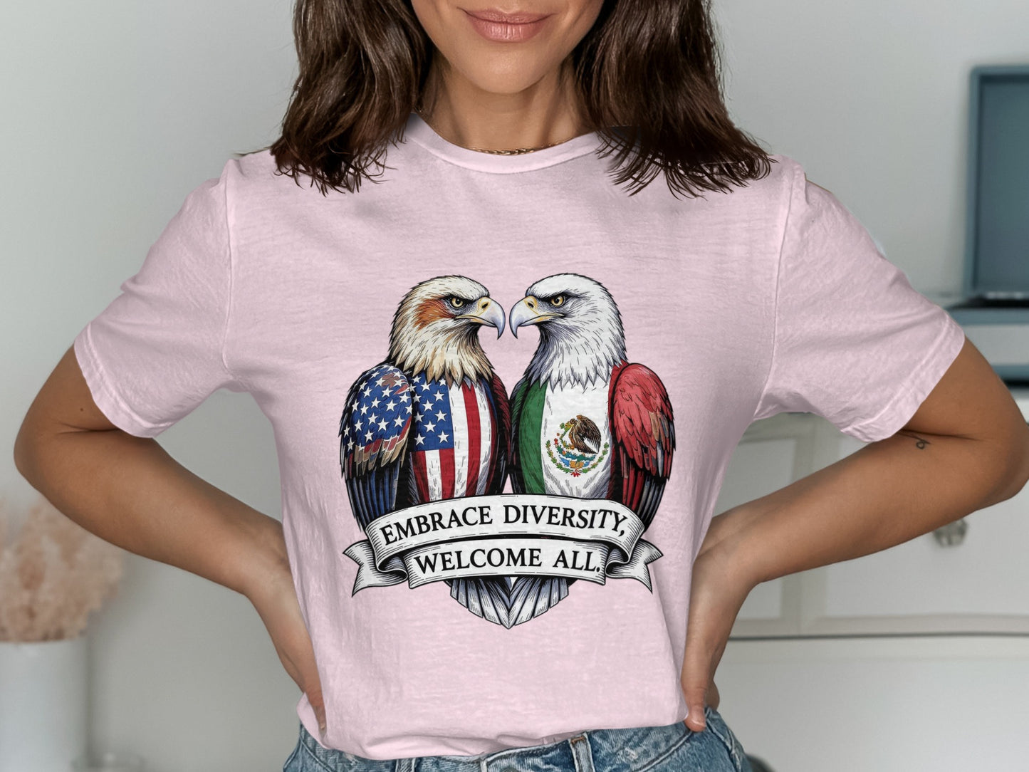 Embrace Diversity Welcome All Printed T-Shirt product