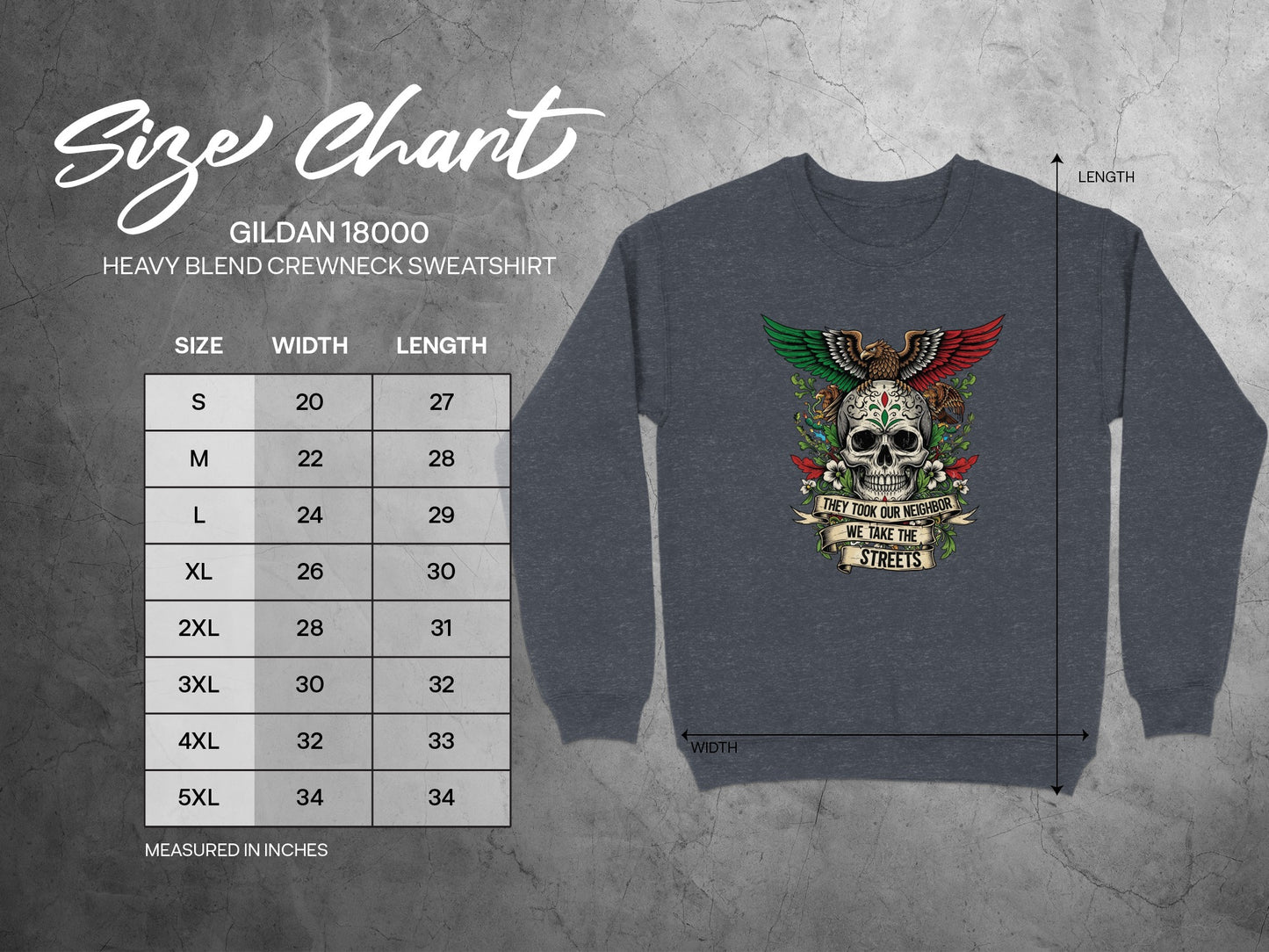 I Fear No Reaper Skull Heavy Blend Crewneck Sweatshirt product type