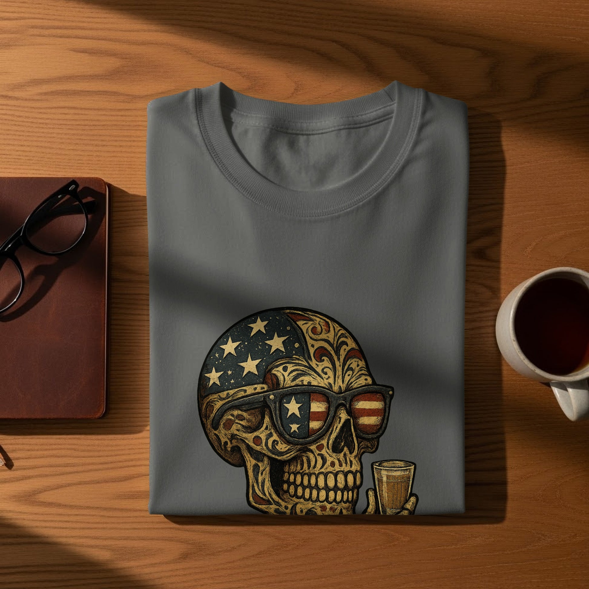 Patriotic Skull Design Cool Graphic Shirt product type