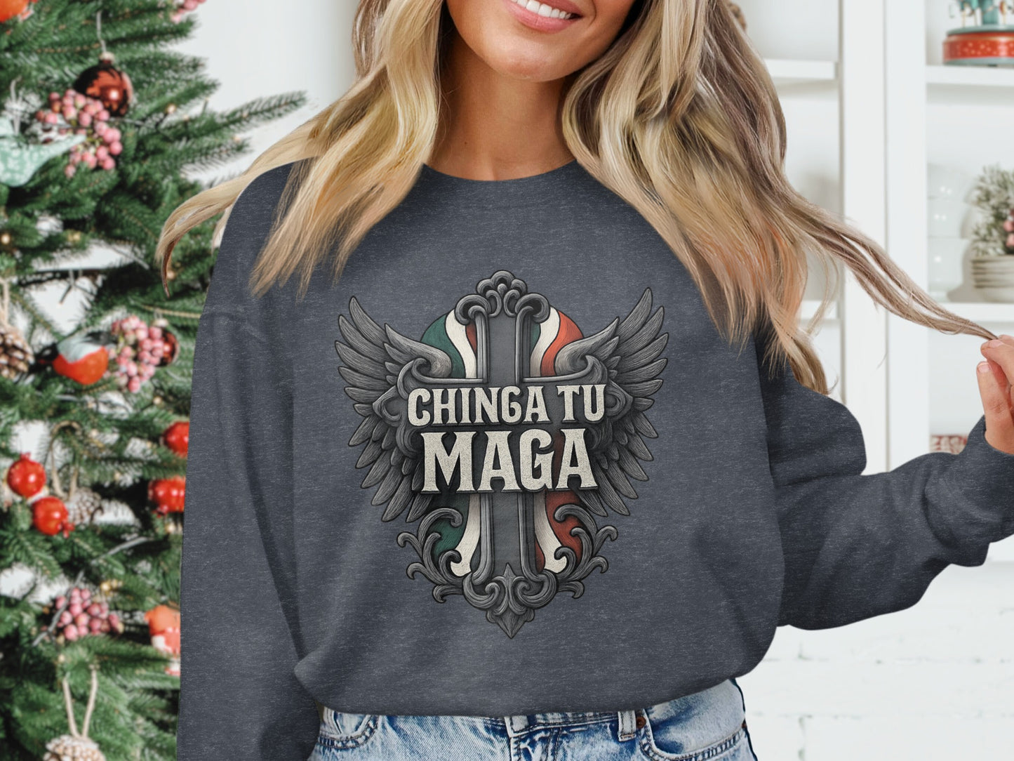 Chinga Tu Maga Graphic Long Sleeve Shirt product type