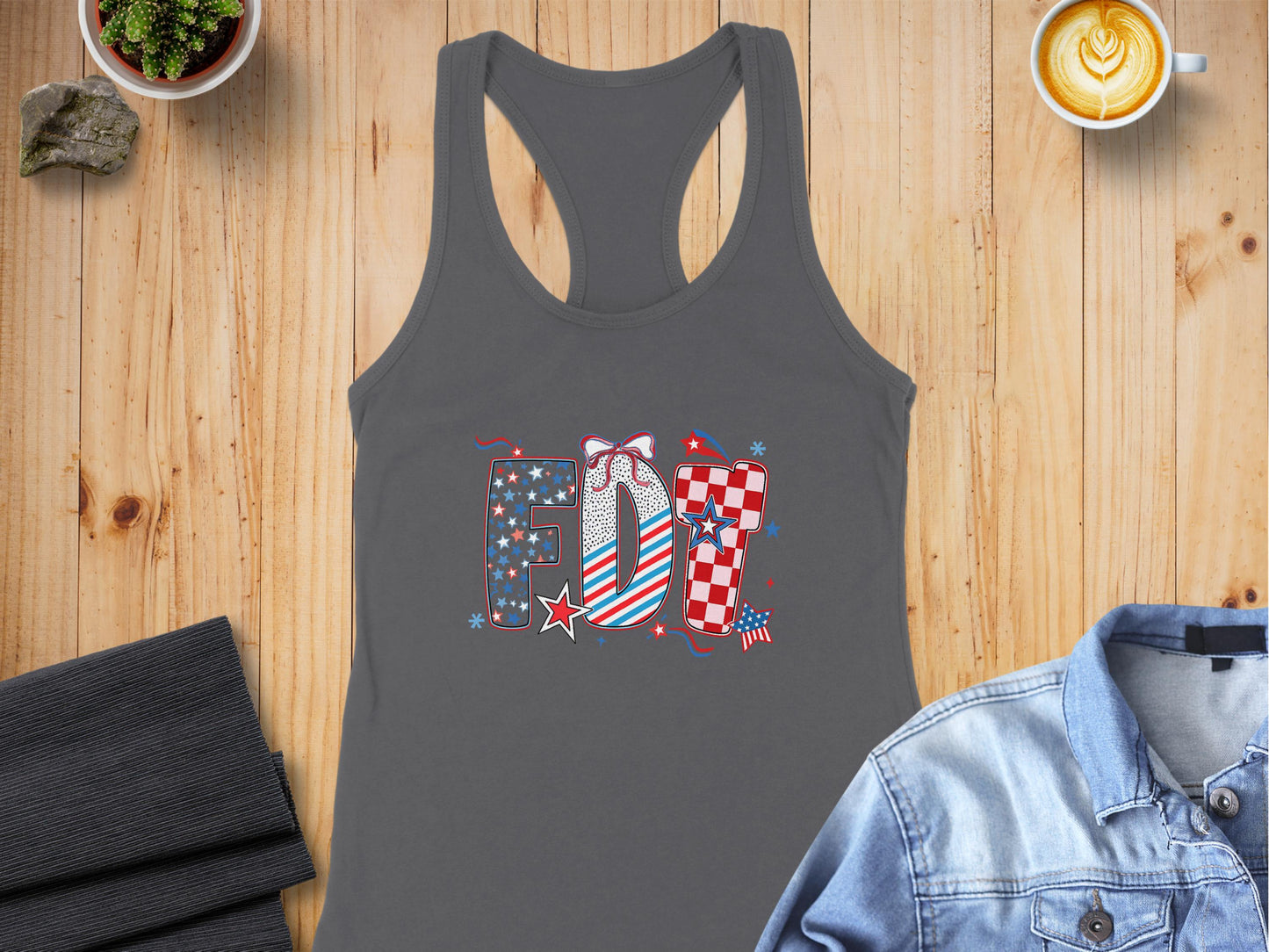 Patriotic American Flag FIT Women's Tank Top product
