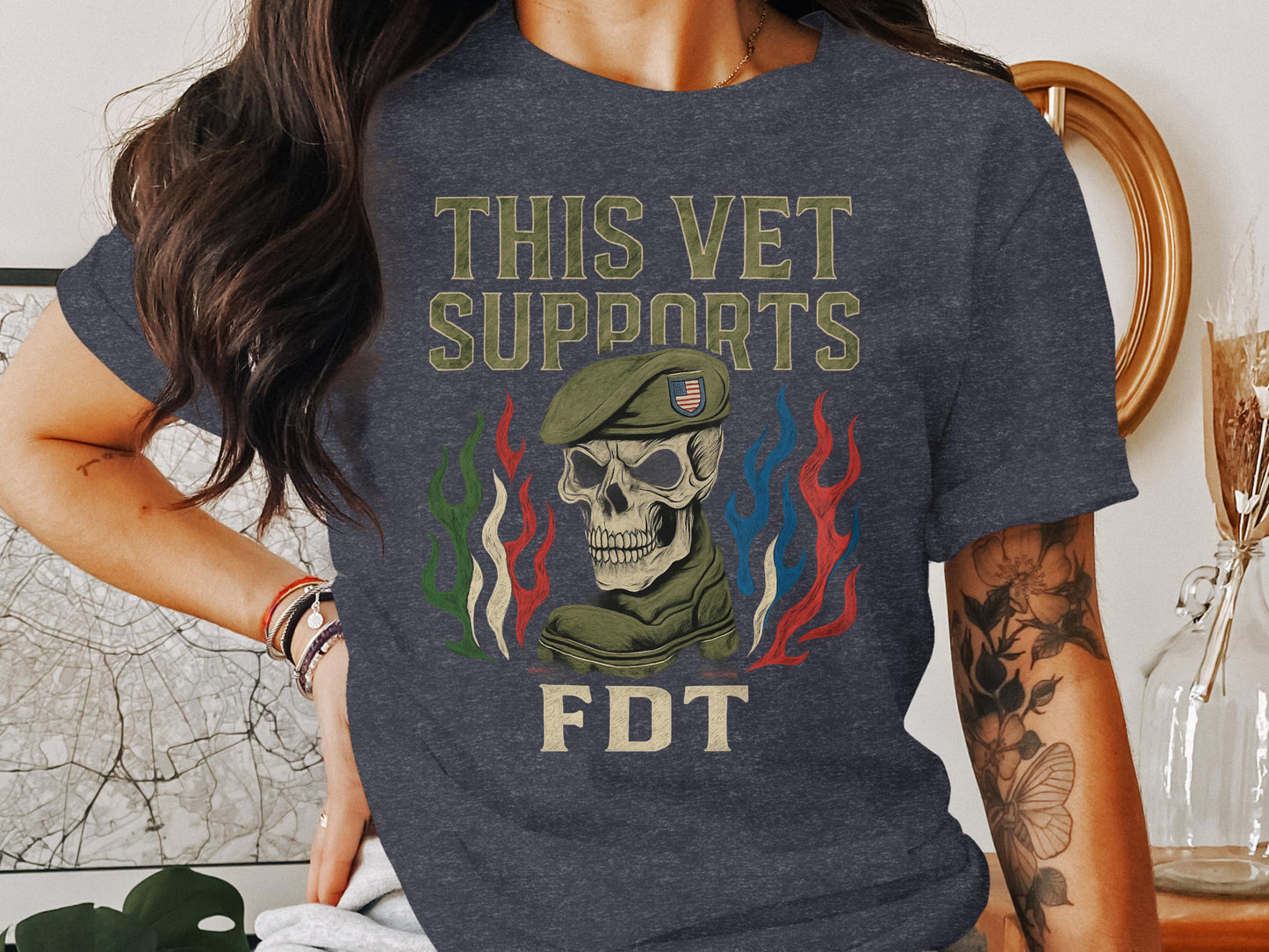 This Vet Supports FDT Graphic Printed T-shirt product type
