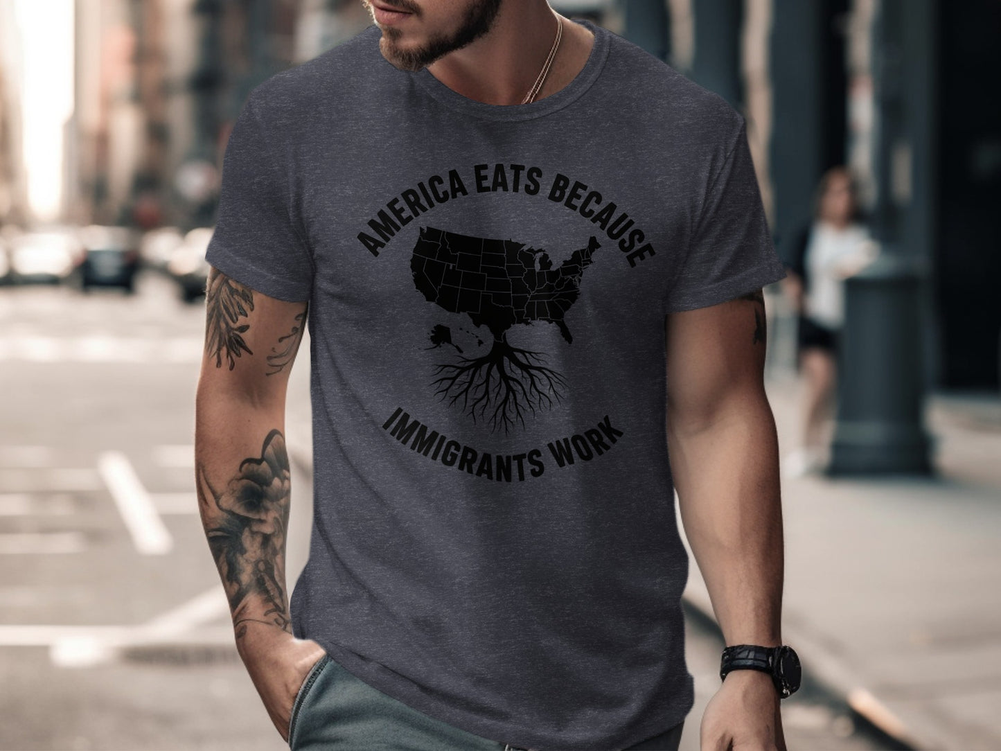 America Eats Because Immigrants Work T-shirt product type