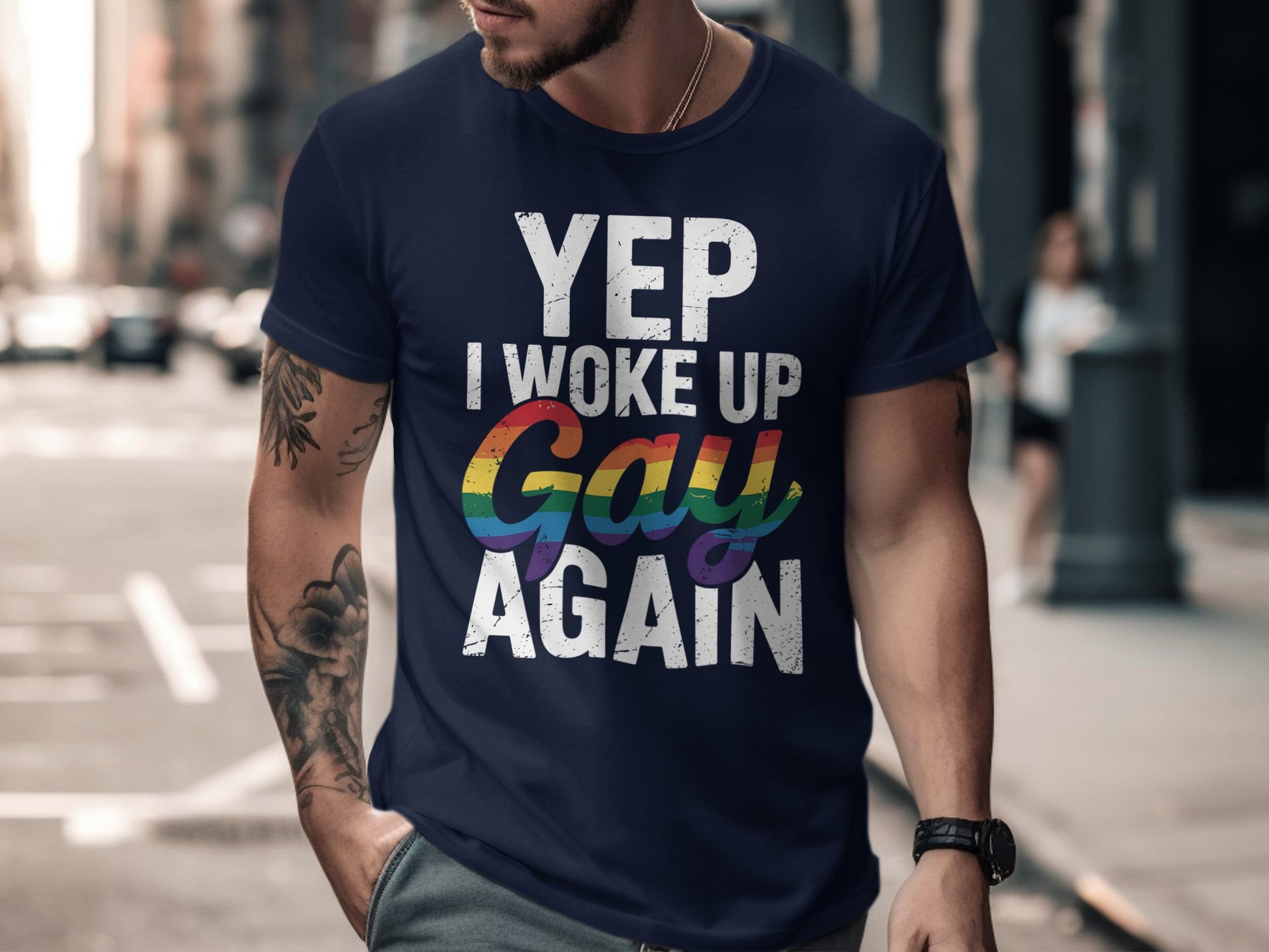 Yep I Woke Up Gay Again Graphic T-Shirt product type