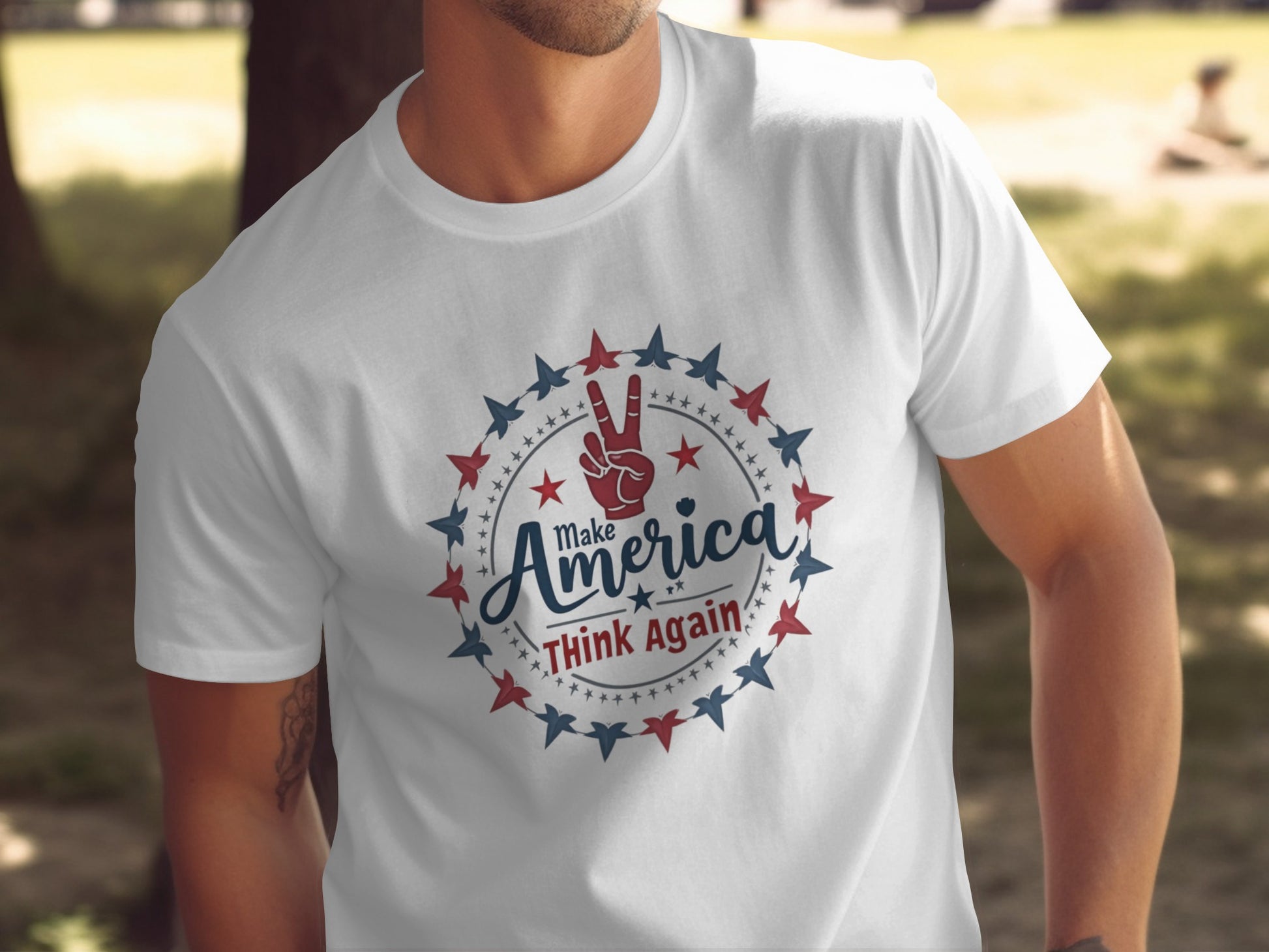 Make America Think Again Statement Graphic product