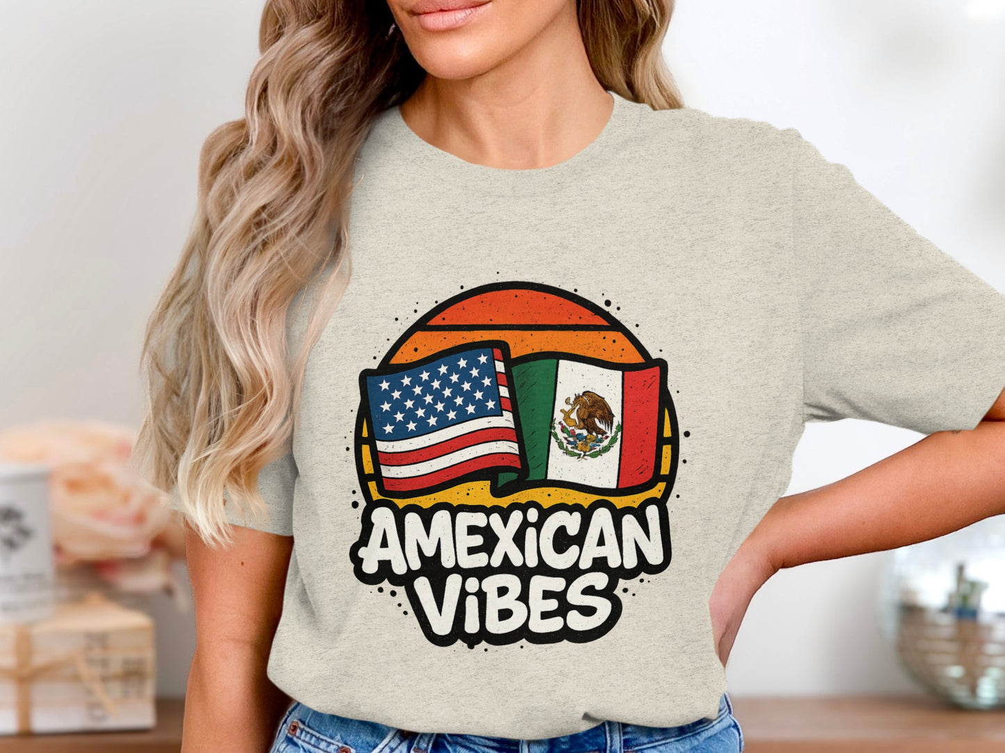Amexican Vibes Graphic Tee Unisex Fashion Product