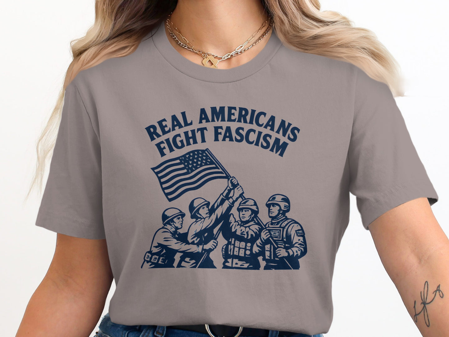 Real Americans Fight Fascism T-shirt product
