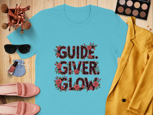 Guide Giver Glow Graphic Tee with Floral Design product type
