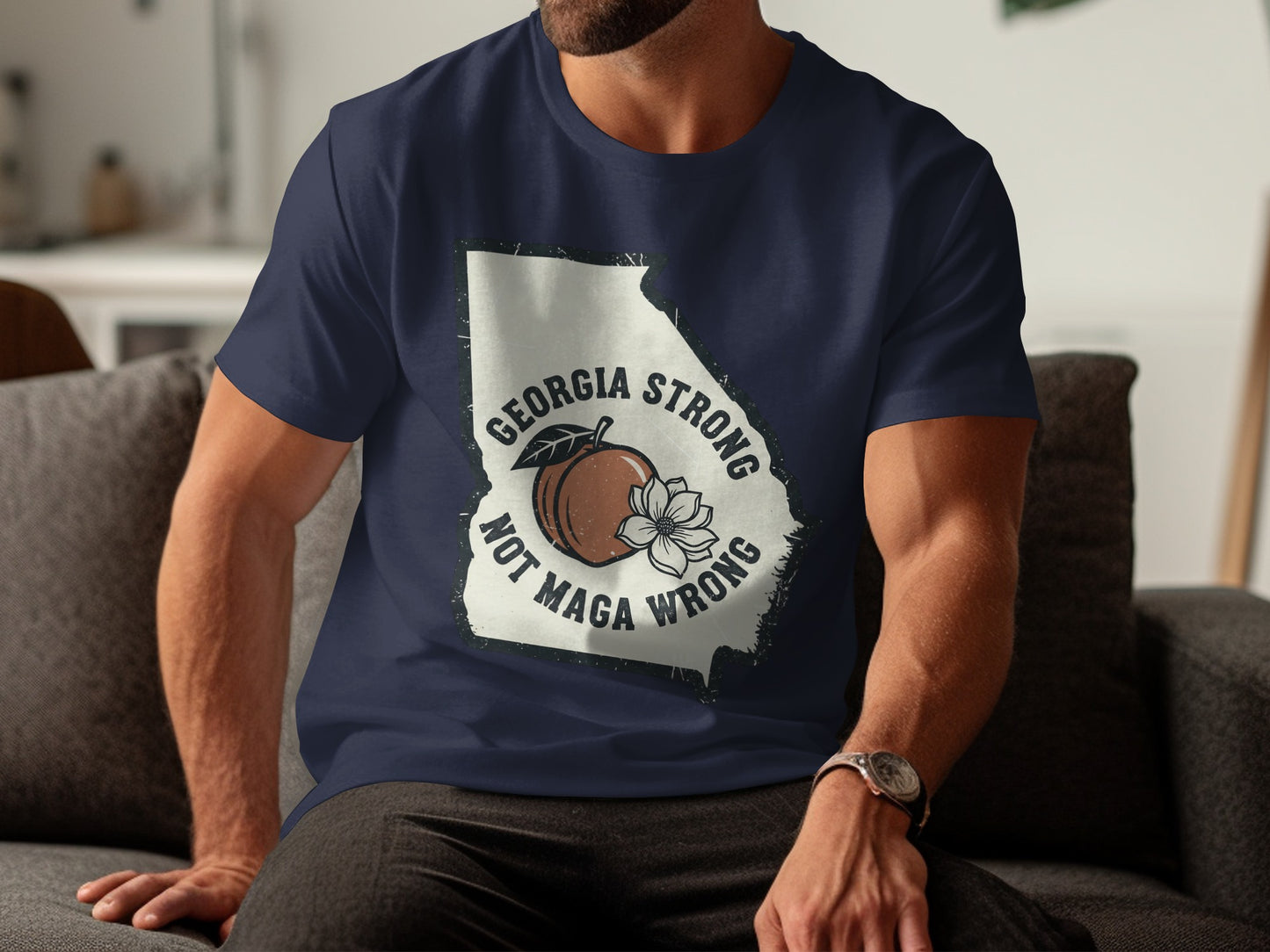 Georgia Strong Not Maga Wrong Graphic T-Shirt product