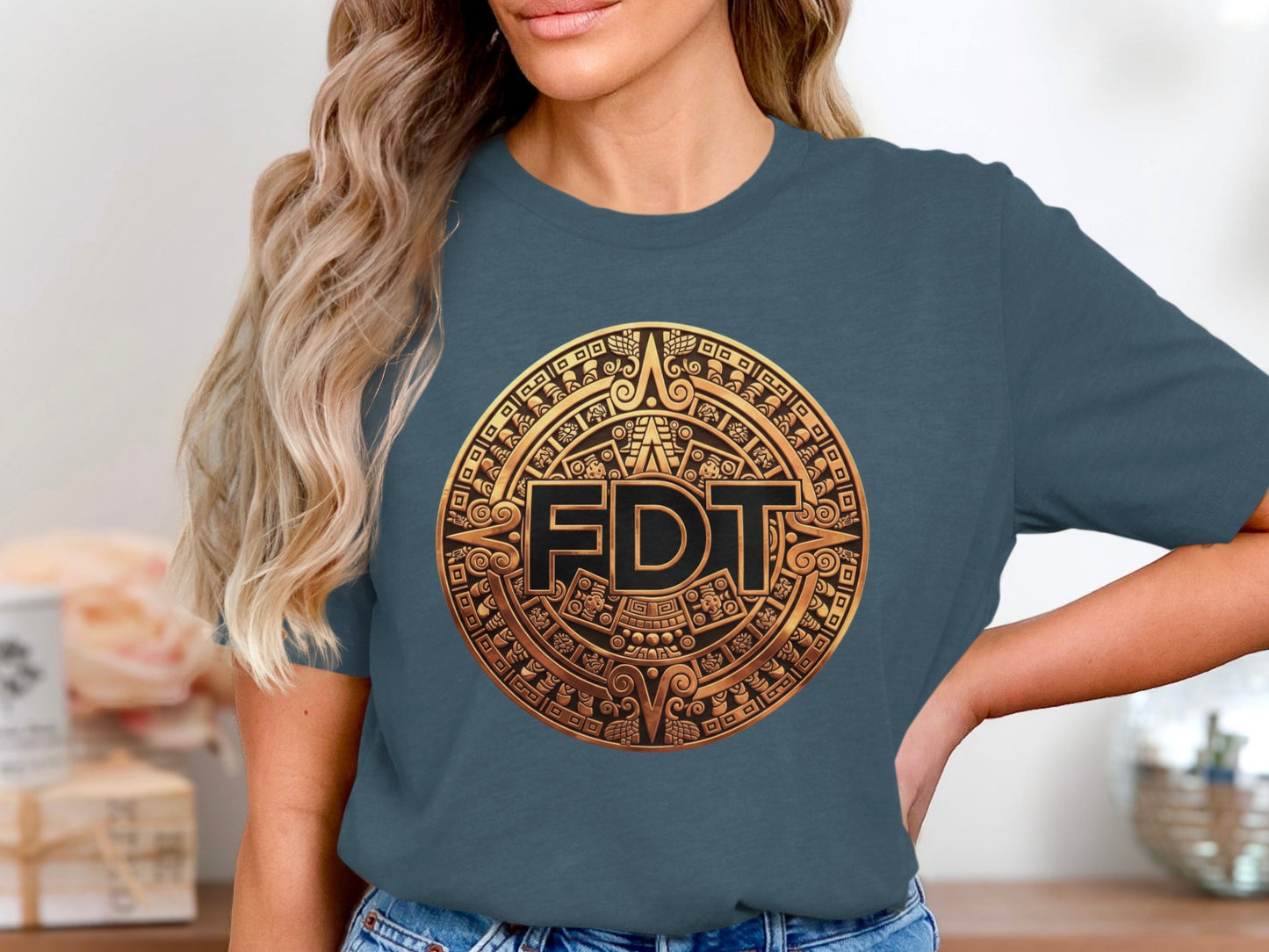Stylish FDT Circular Pattern Design Women's Shirt product