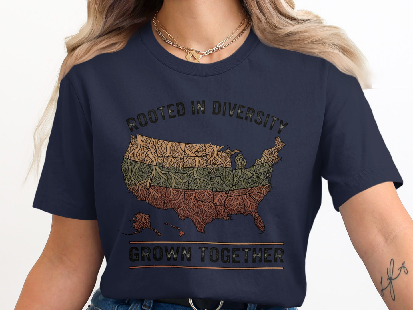 Rooted in Diversity Grown Together Graphic T Shirt Product