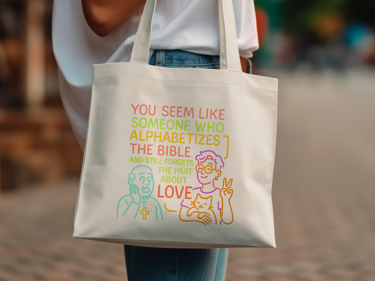 Funny Alphabetizes The Bible Tote Bag Product