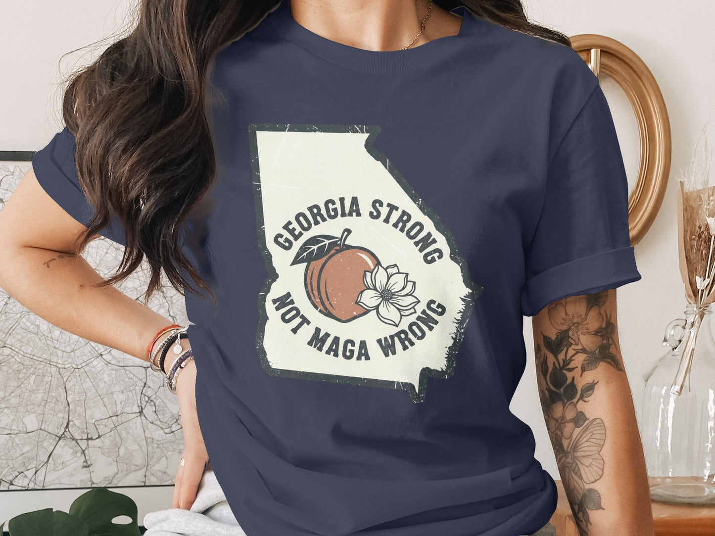 Georgia Strong Not Maga Wrong T-shirt product type